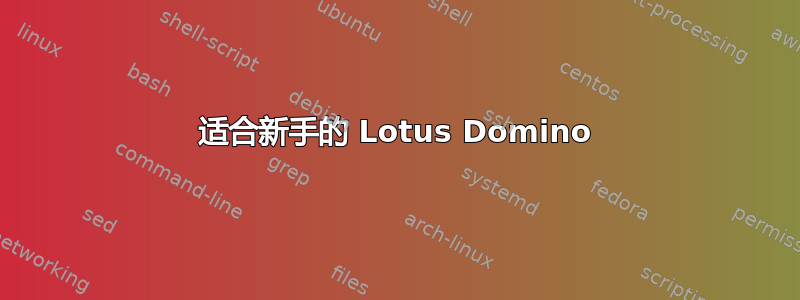 适合新手的 Lotus Domino