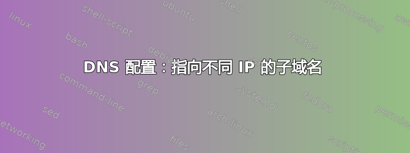 DNS 配置：指向不同 IP 的子域名