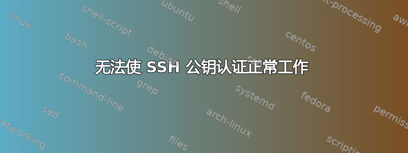 无法使 SSH 公钥认证正常工作