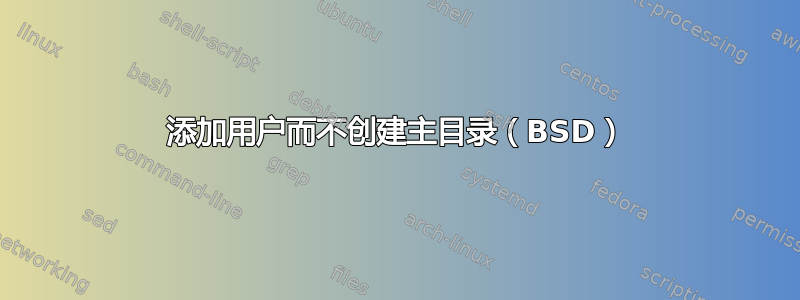 添加用户而不创建主目录（BSD）