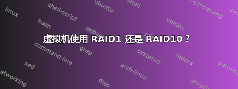 虚拟机使用 RAID1 还是 RAID10？