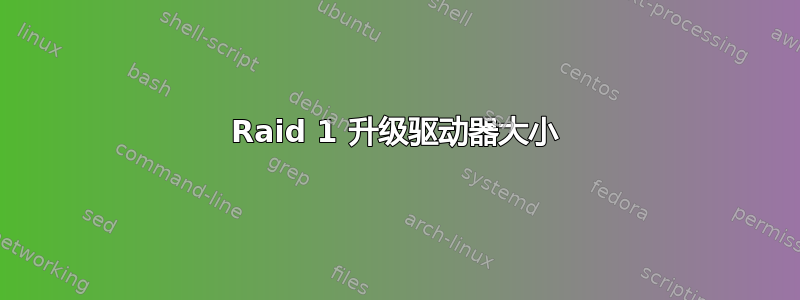 Raid 1 升级驱动器大小