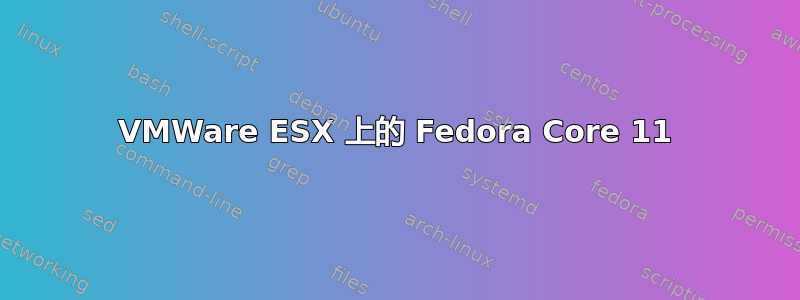 VMWare ESX 上的 Fedora Core 11