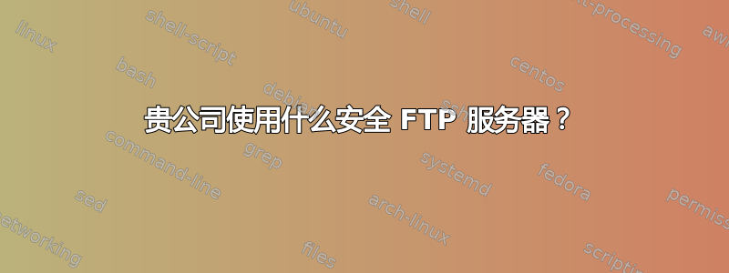 贵公司使用什么安全 FTP 服务器？