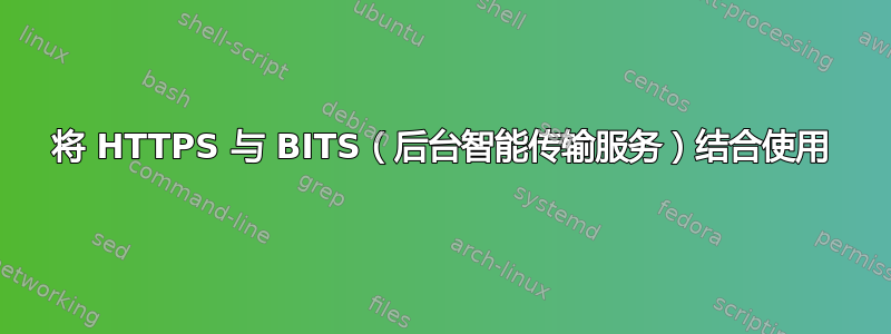 将 HTTPS 与 BITS（后台智能传输服务）结合使用