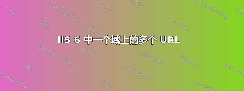 IIS 6 中一个域上的多个 URL 