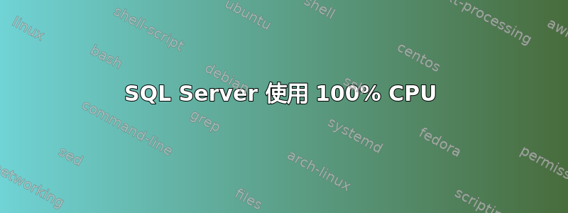 SQL Server 使用 100% CPU