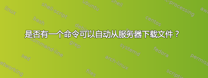 是否有一个命令可以自动从服务器下载文件？