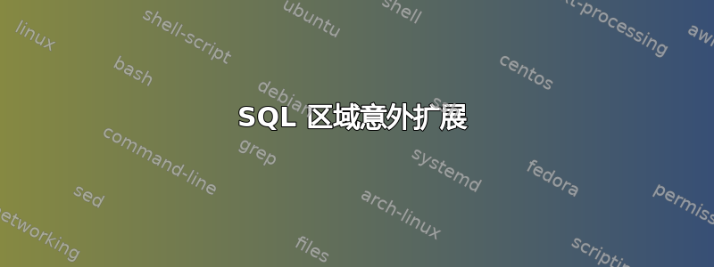 SQL 区域意外扩展