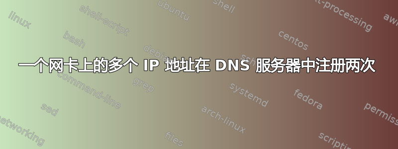 一个网卡上的多个 IP 地址在 DNS 服务器中注册两次