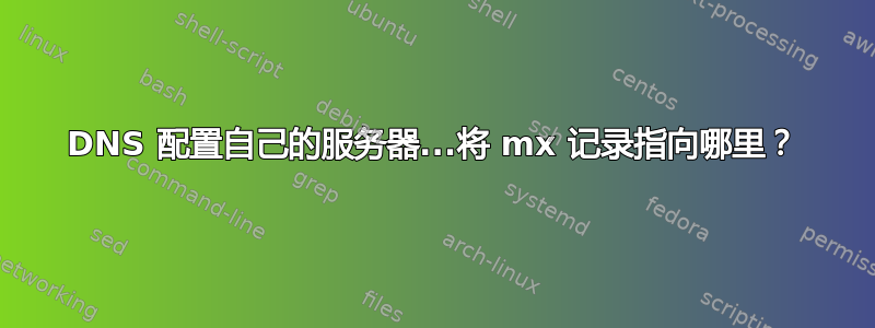 DNS 配置自己的服务器...将 mx 记录指向哪里？