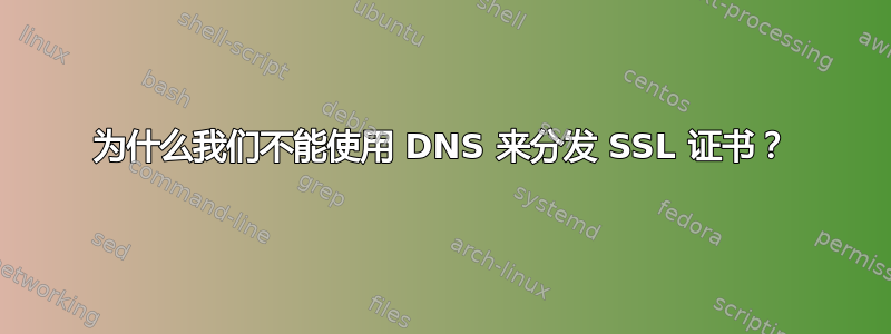 为什么我们不能使用 DNS 来分发 SSL 证书？