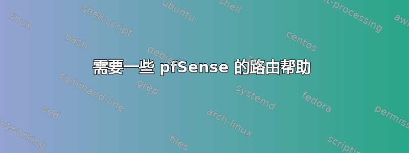 需要一些 pfSense 的路由帮助