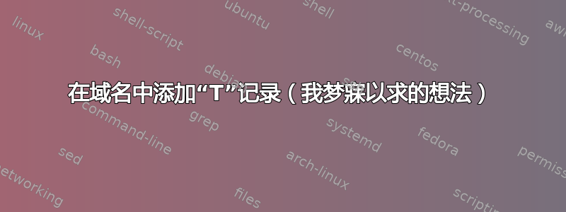 在域名中添加“T”记录（我梦寐以求的想法）