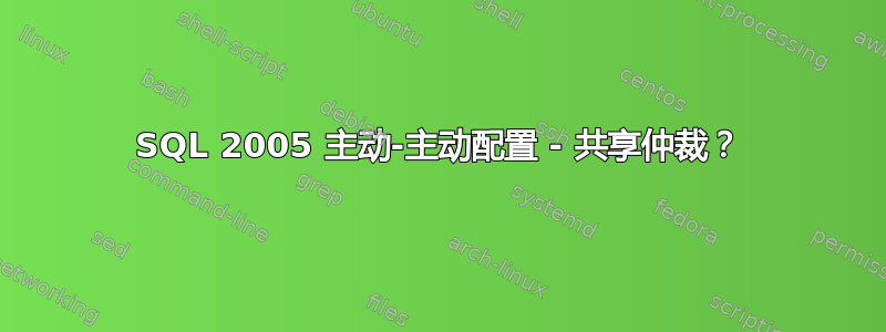 SQL 2005 主动-主动配置 - 共享仲裁？