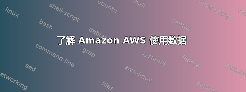 了解 Amazon AWS 使用数据