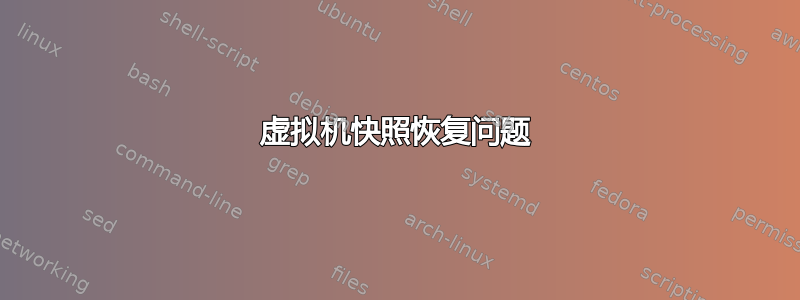 虚拟机快照恢复问题