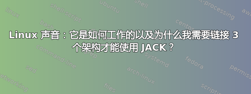 Linux 声音：它是如何工作的以及为什么我需要链接 3 个架构才能使用 JACK？