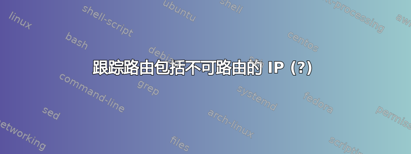 跟踪路由包括不可路由的 IP (?)