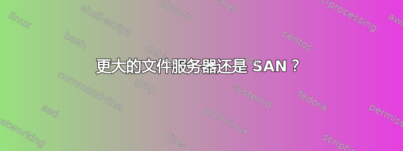 更大的文件服务器还是 SAN？