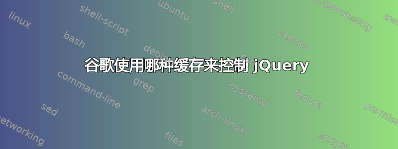 谷歌使用哪种缓存来控制 jQuery