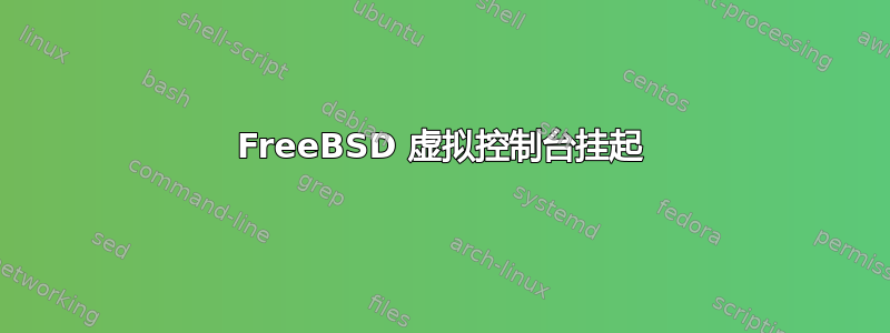 FreeBSD 虚拟控制台挂起