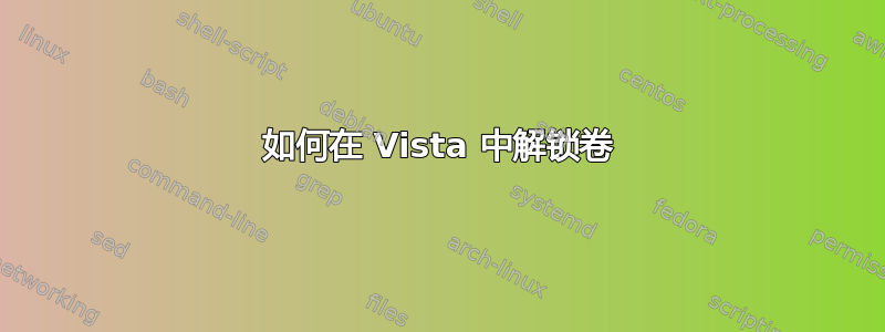 如何在 Vista 中解锁卷