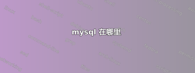 mysql 在哪里