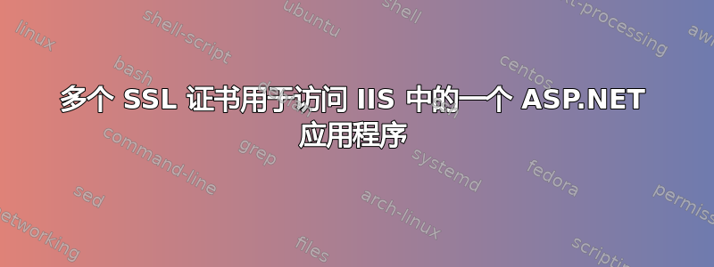 多个 SSL 证书用于访问 IIS 中的一个 ASP.NET 应用程序