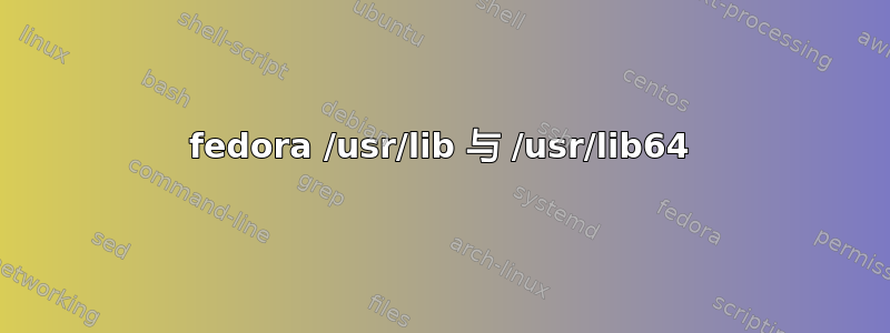 fedora /usr/lib 与 /usr/lib64