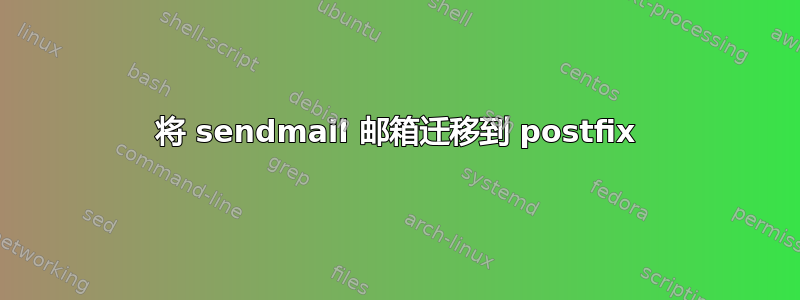 将 sendmail 邮箱迁移到 postfix