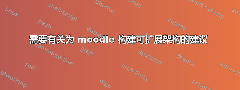 需要有关为 moodle 构建可扩展架构的建议