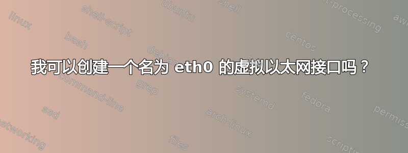 我可以创建一个名为 eth0 的虚拟以太网接口吗？