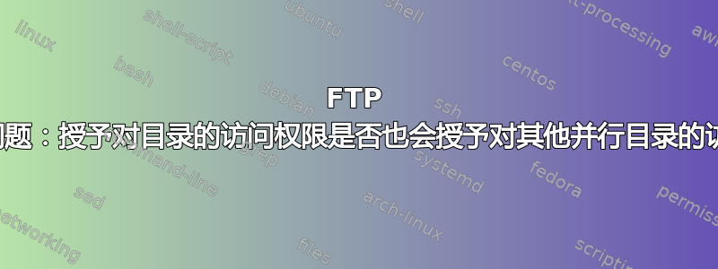 FTP 目录权限问题：授予对目录的访问权限是否也会授予对其他并行目录的访问权限？