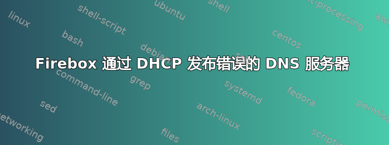 Firebox 通过 DHCP 发布错误的 DNS 服务器