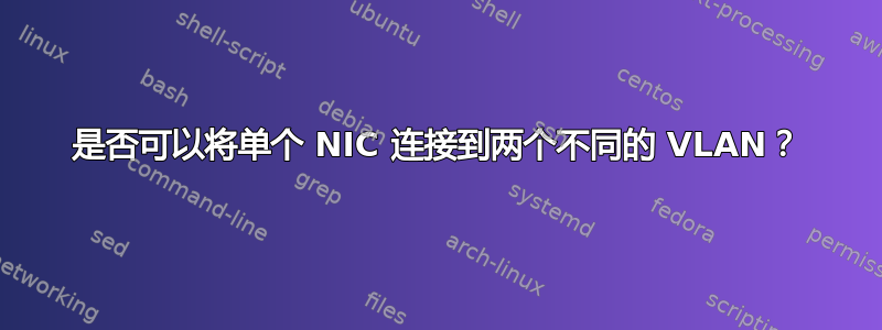 是否可以将单个 NIC 连接到两个不同的 VLAN？