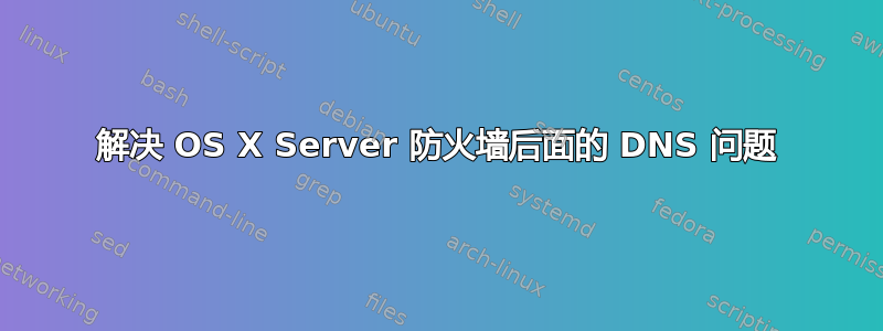 解决 OS X Server 防火墙后面的 DNS 问题