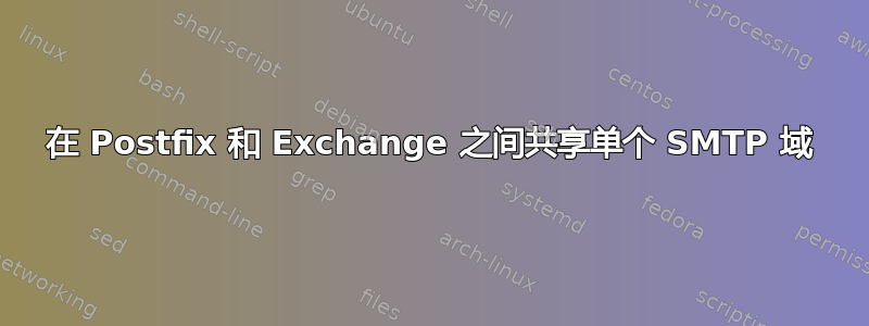 在 Postfix 和 Exchange 之间共享单个 SMTP 域