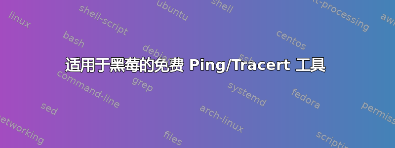 适用于黑莓的免费 Ping/Tracert 工具