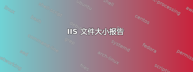 IIS 文件大小报告