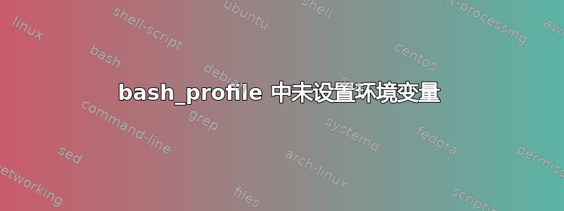 bash_profile 中未设置环境变量