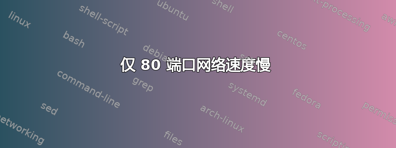 仅 80 端口网络速度慢