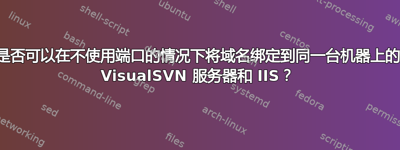 是否可以在不使用端口的情况下将域名绑定到同一台机器上的 VisualSVN 服务器和 IIS？