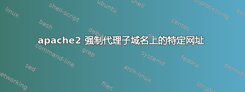 apache2 强制代理子域名上的特定网址