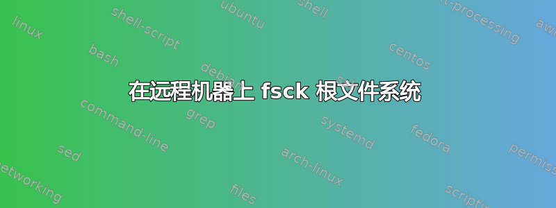 在远程机器上 fsck 根文件系统