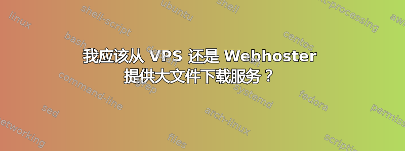 我应该从 VPS 还是 Webhoster 提供大文件下载服务？