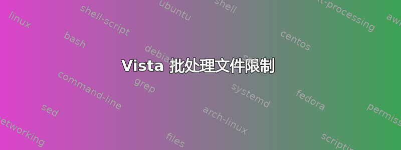 Vista 批处理文件限制