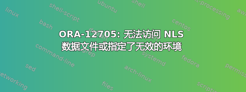 ORA-12705: 无法访问 NLS 数据文件或指定了无效的环境