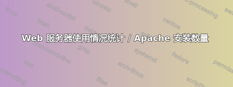 Web 服务器使用情况统计 / Apache 安装数量