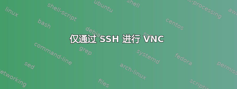 仅通过 SSH 进行 VNC